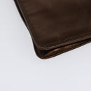 CHANEL Shoulder Bag Leather Brown CC Auth 138366-12