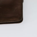 CHANEL Shoulder Bag Leather Brown CC Auth 138366-13