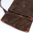 CHANEL Shoulder Bag Leather Brown CC Auth 138366-10