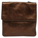 CHANEL Shoulder Bag Leather Brown CC Auth 138366-2