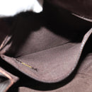 CHANEL Shoulder Bag Leather Brown CC Auth 138366-21
