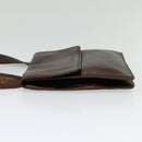 CHANEL Shoulder Bag Leather Brown CC Auth 138366-3