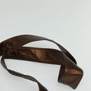 CHANEL Shoulder Bag Leather Brown CC Auth 138366-8