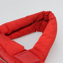 CHANEL Coco Cocoon Hand Bag Nylon Red Silver CC Auth 138367-8