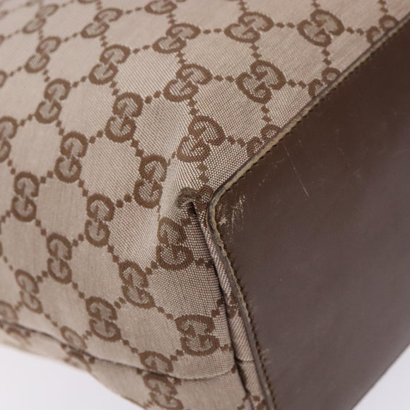 GUCCI GG Canvas Tote Bag Brown Gold 002 1098 Auth 138369