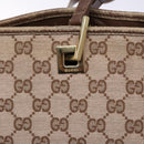 GUCCI GG Canvas Tote Bag Brown Gold 002 1098 Auth 138369-14