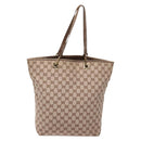 GUCCI GG Canvas Tote Bag Brown Gold 002 1098 Auth 138369-2