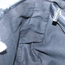 CELINE C Macadam Canvas Hand Bag Suede Black Silver Auth 138370-20