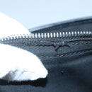 CELINE C Macadam Canvas Hand Bag Suede Black Silver Auth 138370-11