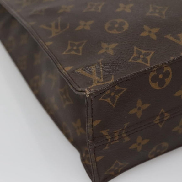 LOUIS VUITTON Monogram Sac Plat Hand Bag M51140 LV Auth 138376