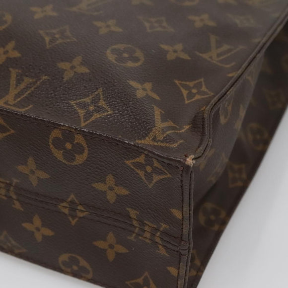 LOUIS VUITTON Monogram Sac Plat Hand Bag M51140 LV Auth 138376