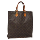 LOUIS VUITTON Monogram Sac Plat Hand Bag M51140 LV Auth 138376-1