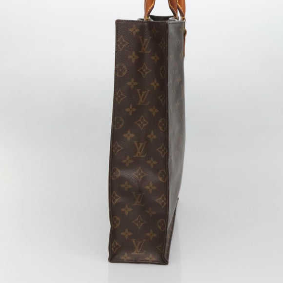 LOUIS VUITTON Monogram Sac Plat Hand Bag M51140 LV Auth 138376