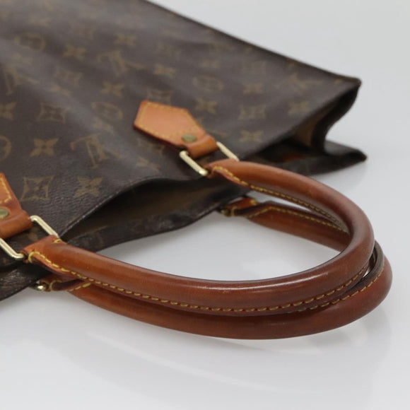 LOUIS VUITTON Monogram Sac Plat Hand Bag M51140 LV Auth 138376