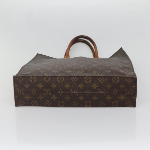 LOUIS VUITTON Monogram Sac Plat Hand Bag M51140 LV Auth 138376