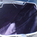 FENDI Zucchino Canvas Hand Bag Navy Silver Auth 138385-17