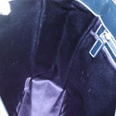 FENDI Zucchino Canvas Hand Bag Navy Silver Auth 138385-18