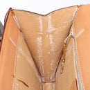 CELINE Macadam Canvas Hand Bag PVC Leather Brown Gold Auth 138386-11