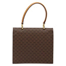 CELINE Macadam Canvas Hand Bag PVC Leather Brown Gold Auth 138386-2