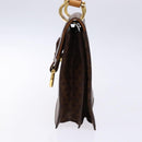 CELINE Macadam Canvas Hand Bag PVC Leather Brown Gold Auth 138386-4