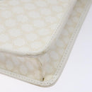 CELINE Macadam Canvas Shoulder Bag PVC Leather White gold Auth 138387-15