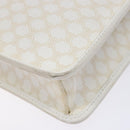 CELINE Macadam Canvas Shoulder Bag PVC Leather White gold Auth 138387-17