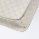 CELINE Macadam Canvas Shoulder Bag PVC Leather White gold Auth 138387-8