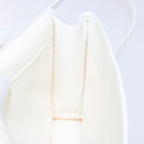 CELINE Macadam Canvas Shoulder Bag PVC Leather White gold Auth 138387-20