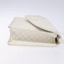 CELINE Macadam Canvas Shoulder Bag PVC Leather White gold Auth 138387-3