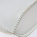 CELINE Shoulder Bag Leather Gold White Auth 138388-11