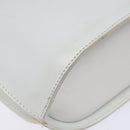 CELINE Shoulder Bag Leather Gold White Auth 138388-13