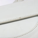 CELINE Shoulder Bag Leather Gold White Auth 138388-15
