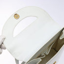 CELINE Shoulder Bag Leather Gold White Auth 138388-16