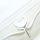 CELINE Shoulder Bag Leather Gold White Auth 138388-17