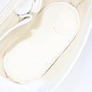 CELINE Shoulder Bag Leather Gold White Auth 138388-18