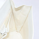 CELINE Shoulder Bag Leather Gold White Auth 138388-19