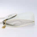 CELINE Shoulder Bag Leather Gold White Auth 138388-5
