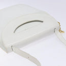 CELINE Shoulder Bag Leather Gold White Auth 138388-6