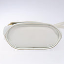 CELINE Shoulder Bag Leather Gold White Auth 138388-9