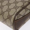 GUCCI GG Supreme Web Sherry Line Bag PVC Beige Gold 89 02 018 Auth 138389-9