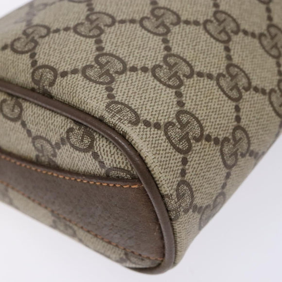 GUCCI GG Supreme Web Sherry Line Bag PVC Beige Gold 89 02 018 Auth 138389