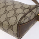 GUCCI GG Supreme Web Sherry Line Bag PVC Beige Gold 89 02 018 Auth 138389-15