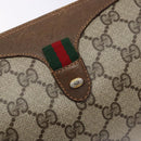 GUCCI GG Supreme Web Sherry Line Bag PVC Beige Gold 89 02 018 Auth 138389-17