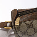 GUCCI GG Supreme Web Sherry Line Bag PVC Beige Gold 89 02 018 Auth 138389-10