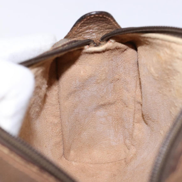 GUCCI GG Supreme Web Sherry Line Bag PVC Beige Gold 89 02 018 Auth 138389