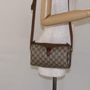 GUCCI GG Supreme Web Sherry Line Bag PVC Beige Gold 89 02 018 Auth 138389-21
