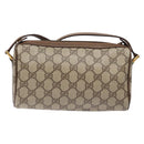 GUCCI GG Supreme Web Sherry Line Bag PVC Beige Gold 89 02 018 Auth 138389-2