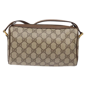 GUCCI GG Supreme Web Sherry Line Bag PVC Beige Gold 89 02 018 Auth 138389 - 0
