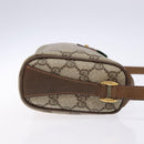 GUCCI GG Supreme Web Sherry Line Bag PVC Beige Gold 89 02 018 Auth 138389-3
