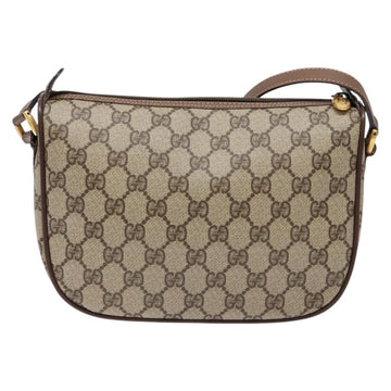 GUCCI GG Supreme Web Sherry Line Bag PVC Beige Gold 001 754 6177 Auth 138390 - 0